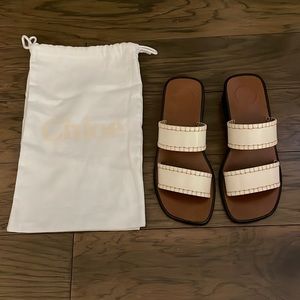 Chloe Laia Embroidered Leather Mules CURRENT SEASON